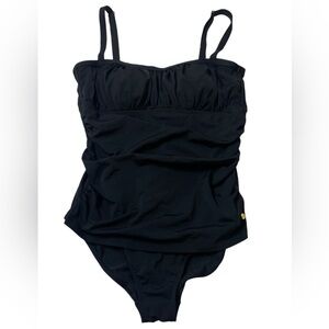 Roots - Ruched sweetheart neckline one piece swimsuit